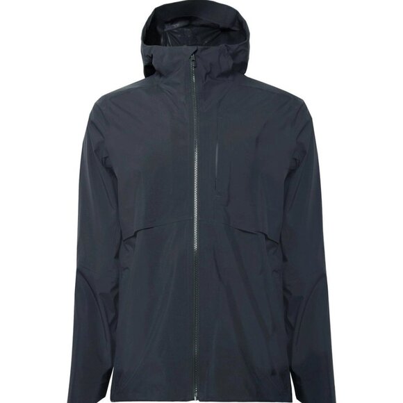 Lululemon Women's Black Outpour Shell Hooded Training Rain Jacket Size M - Picture 1 of 14